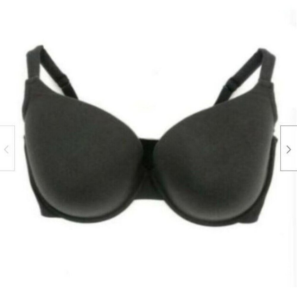 Cacique Lane Bryant Womens Plunge Bra Cotton Blend Plus Size 44F Black
